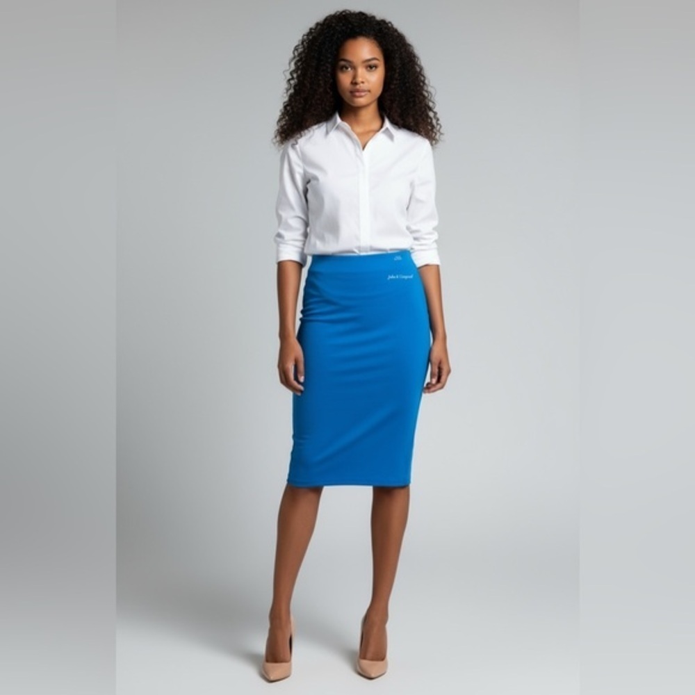 Jules & Leopold Royal Blue Stretch Pencil Skirt NWT Size S | Office Chic